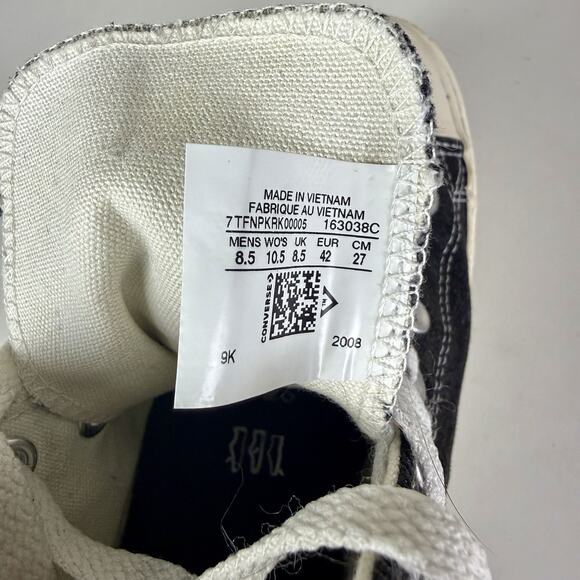 Converse Denim Embroidered Sunflower High Top Tennis Shoe Mens 8.5 Womens 10.5 - Picture 6 of 7